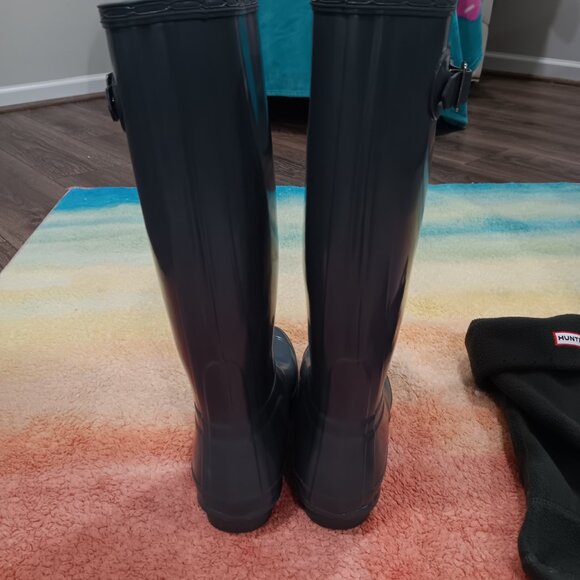 Hunter boots / Womans Size 7 / Men size 6 / gray - Picture 6 of 6